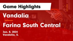 Vandalia  vs Farina South Central Game Highlights - Jan. 8, 2024