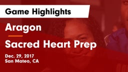 Aragon  vs Sacred Heart Prep  Game Highlights - Dec. 29, 2017
