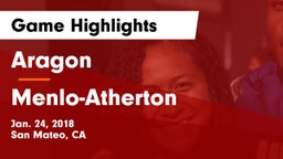 Aragon  vs Menlo-Atherton  Game Highlights - Jan. 24, 2018