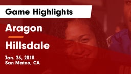 Aragon  vs Hillsdale  Game Highlights - Jan. 26, 2018