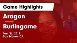 Aragon  vs Burlingame  Game Highlights - Jan. 31, 2018