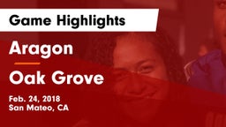 Aragon  vs Oak Grove Game Highlights - Feb. 24, 2018