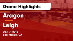 Aragon  vs Leigh  Game Highlights - Dec. 7, 2018
