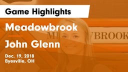 Meadowbrook  vs John Glenn  Game Highlights - Dec. 19, 2018