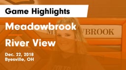 Meadowbrook  vs River View Game Highlights - Dec. 22, 2018