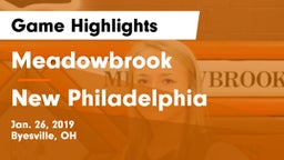Meadowbrook  vs New Philadelphia  Game Highlights - Jan. 26, 2019