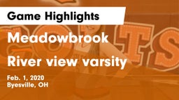 Meadowbrook  vs River view varsity Game Highlights - Feb. 1, 2020