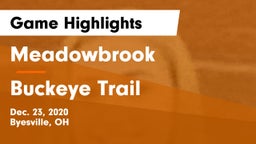 Meadowbrook  vs Buckeye Trail  Game Highlights - Dec. 23, 2020