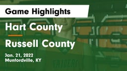 Hart County  vs Russell County  Game Highlights - Jan. 21, 2022