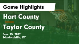 Hart County  vs Taylor County  Game Highlights - Jan. 25, 2022
