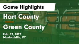 Hart County  vs Green County  Game Highlights - Feb. 22, 2022