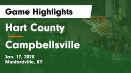 Hart County  vs Campbellsville  Game Highlights - Jan. 17, 2023