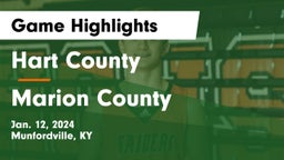 Hart County  vs Marion County  Game Highlights - Jan. 12, 2024