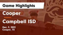 Cooper  vs Campbell ISD Game Highlights - Dec. 9, 2022