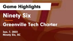 Ninety Six  vs Greenville Tech Charter Game Highlights - Jan. 7, 2022