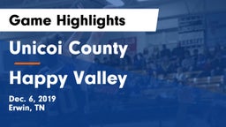 Unicoi County  vs Happy Valley   Game Highlights - Dec. 6, 2019