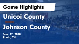 Unicoi County  vs Johnson County  Game Highlights - Jan. 17, 2020