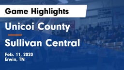 Unicoi County  vs Sullivan Central  Game Highlights - Feb. 11, 2020