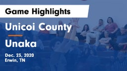 Unicoi County  vs Unaka  Game Highlights - Dec. 23, 2020