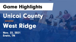 Unicoi County  vs West Ridge  Game Highlights - Nov. 23, 2021