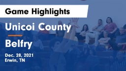 Unicoi County  vs Belfry  Game Highlights - Dec. 28, 2021
