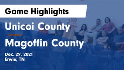 Unicoi County  vs Magoffin County  Game Highlights - Dec. 29, 2021