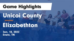 Unicoi County  vs Elizabethton  Game Highlights - Jan. 18, 2022