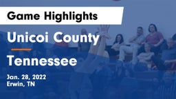 Unicoi County  vs Tennessee  Game Highlights - Jan. 28, 2022