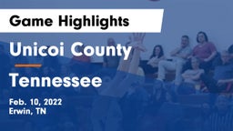 Unicoi County  vs Tennessee  Game Highlights - Feb. 10, 2022