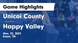 Unicoi County  vs Happy Valley   Game Highlights - Nov. 22, 2022