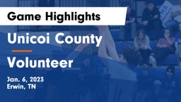 Unicoi County  vs Volunteer  Game Highlights - Jan. 6, 2023