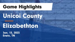 Unicoi County  vs Elizabethton  Game Highlights - Jan. 13, 2023