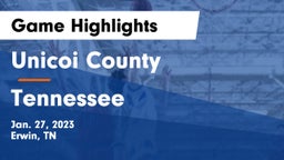 Unicoi County  vs Tennessee  Game Highlights - Jan. 27, 2023