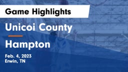 Unicoi County  vs Hampton  Game Highlights - Feb. 4, 2023