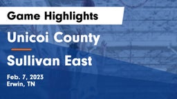 Unicoi County  vs Sullivan East  Game Highlights - Feb. 7, 2023