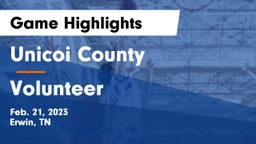 Unicoi County  vs Volunteer  Game Highlights - Feb. 21, 2023