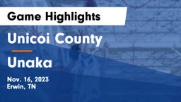 Unicoi County  vs Unaka  Game Highlights - Nov. 16, 2023