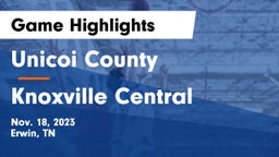 Unicoi County  vs Knoxville Central  Game Highlights - Nov. 18, 2023