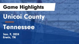 Unicoi County  vs Tennessee  Game Highlights - Jan. 9, 2024