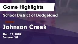 School District of Dodgeland vs Johnson Creek  Game Highlights - Dec. 19, 2020