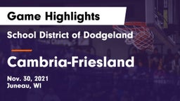 School District of Dodgeland vs Cambria-Friesland  Game Highlights - Nov. 30, 2021