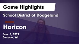 School District of Dodgeland vs Horicon  Game Highlights - Jan. 8, 2021