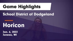 School District of Dodgeland vs Horicon Game Highlights - Jan. 6, 2022