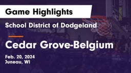 School District of Dodgeland vs Cedar Grove-Belgium  Game Highlights - Feb. 20, 2024