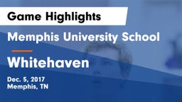 Memphis University School vs Whitehaven Game Highlights - Dec. 5, 2017
