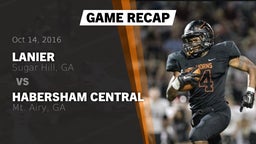 Recap: Lanier  vs. Habersham Central 2016