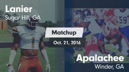 Matchup: Lanier  vs. Apalachee  2016