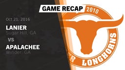 Recap: Lanier  vs. Apalachee  2016