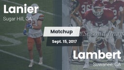 Matchup: Lanier  vs. Lambert  2017