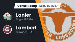Recap: Lanier  vs. Lambert  2017